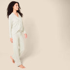 Amazon Essentials Women's Long Sleeve Cotton Modal Pajama Set, Loungewear with Full-Length Bottom