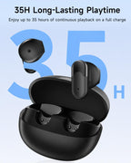acer Wireless Earbuds, Bluetooth 6.0 Headphones with 35H Playtime, 0.12oz Ultra-Light Ear Buds, 13mm Driver for Powerful Bass, Clear Calls Mic, Water&Dust Resistant Earphones for Office/Commute