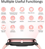 Smartwatch for Women - Call, Fitness Tracker, Heart Rate & Sleep Monitor, 1.69" Touch Screen, Waterproof - For Android & iPhone, Pink