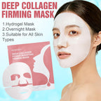 Deep Collagen Face Mask Overnight, Bio- Collagen Mask Real Deep Mask, Hydrating Hydrogel Masks with Low Molecular Collagen for Firming, Elasticity, Pore Minimizing 40g x 5ea Mothers Day Gifts
