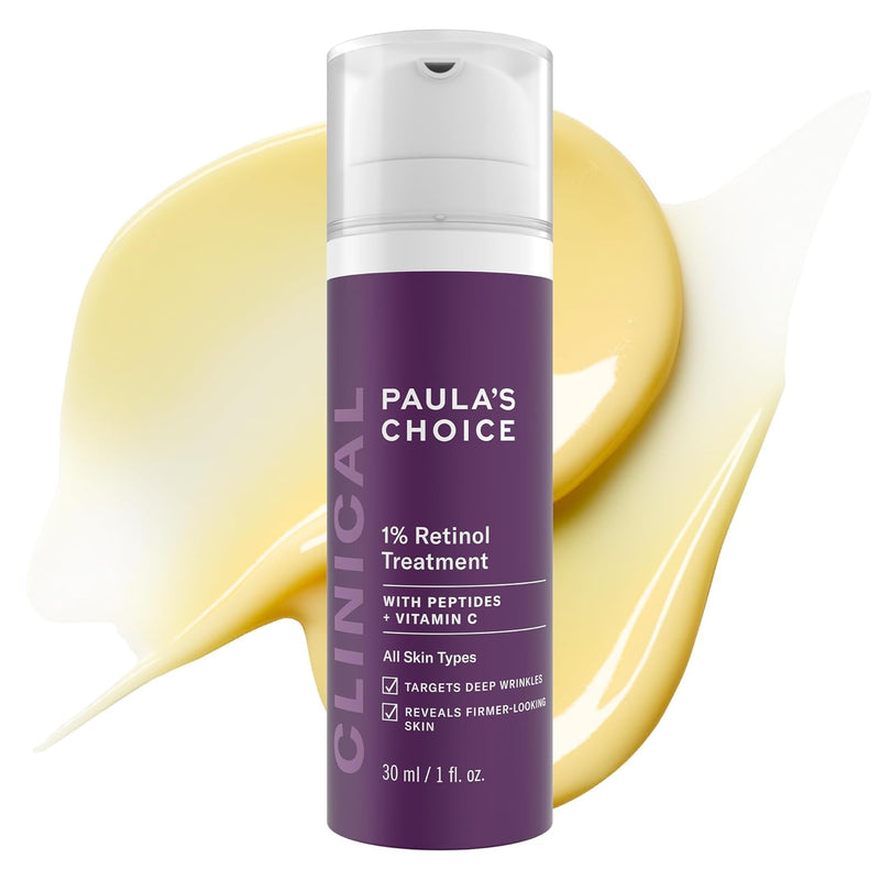 Paula's Choice CLINICAL 1% Retinol Face Treatment with Peptides, Vitamin C & Licorice Extract, Anti-Aging Skin Care Serum, Fine Lines & Wrinkles, Fragrance Free