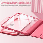 Wenlaty Compatible with iPad (A16) 11th Generation Case 11 Inch 2025, for iPad 10th Generation Case 10.9 Inch 2022 with Pencil Holder, Trifold Stand Protective Cover, Auto Wake/Sleep, Watermelon Pink