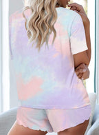 Ekouaer Pajamas Set for Women Short Sleeve Lounge Set 2 Piece Loungewear PJs Soft Cute Lightweight Sleepwear