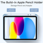 Akkerds Compatible with iPad (A16) 11th Generation Case 11 Inch 2025, for iPad 10th Generation Case 10.9 Inch 2022 with Pencil Holder, Slim Trifold Stand Protective Cover with Soft TPU Back, Sky Blue