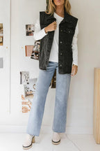 KDF Straight Leg Jeans for Women High Waisted Jeans Frayed Baggy Pants Raw Hem Loose Stretchy Cropped Wide Leg Jeans