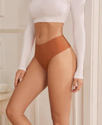 oshkang Thongs for Womens High Waisted Seamless for Women Underwear Sexy Breathable Panties 6 Pack