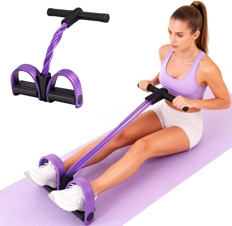 Multifunction Tension Rope, 6-Tube Elastic Yoga Pedal Puller Resistance Band, Natural Latex Tension Rope Fitness Equipme