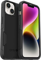 OtterBox iPhone 14 & iPhone 13 Commuter Series Case - BLACK , slim & tough, pocket-friendly, with port protection