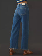 KUNMI Jeans for Women Wide Leg Baggy High Waist Boyfriends Straight Leg Stretchy Denim Pants Trendy Fall 2025
