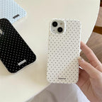 inewateri Compatible with iPhone 13/iPhone 14 Case with Cute Fashion Polka Dot Aesthetics Design Simple Case for Soft TPU Slim Protection Case for iPhone 13/14-White
