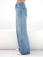 EMMIOL Women's 2026 Wide Leg Jeans Distress Mid Waist Denim Pants Vintage Y2K Trousers
