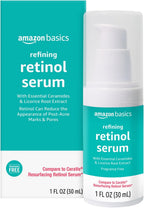 Amazon Basics Retinol Serum for Face, Pore Minimizer, Fast Absorbing Formula, 1 Fluid Ounce, 1-Pack