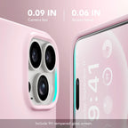 GONEZ Magnetic for iPhone 15 Pro Max Case, [Compatible with MagSafe] Anti-Scratch Microfiber Lining & Screen Protector, Shockproof Slim Phone Silicone Cover 6.7 inch, Chalk Pink