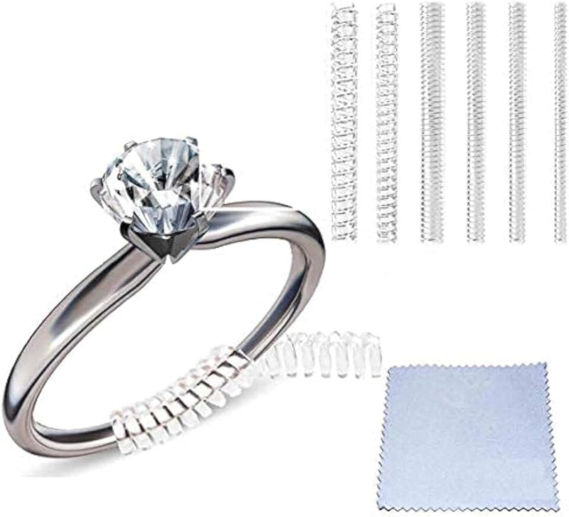 Eiito Ring Sizers for Loose Rings, Eiito Ring Size Adjuster Spacers or Tightener, Invisible Guards, 6 Sizes Fitter, Resi