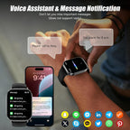 Smart Watch with 2.01" HD Touchscreen, Bluetooth Calling, 120+ Sports Modes, 24/7 Heart Rate & Sleep Monitoring, IP67 Waterproof Fitness Tracker, Compatible with iOS and Android (Black)
