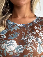 Dealmore Womens Mesh Sheer Lace Going Out Slim Fitted See Through Tops Spring Fashion Clothes 2026 Outfits