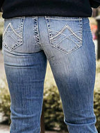 Flamingals Boot Cut Jeans for Women High Waist Tummy Control Straight Flare Trendy Denim Pants