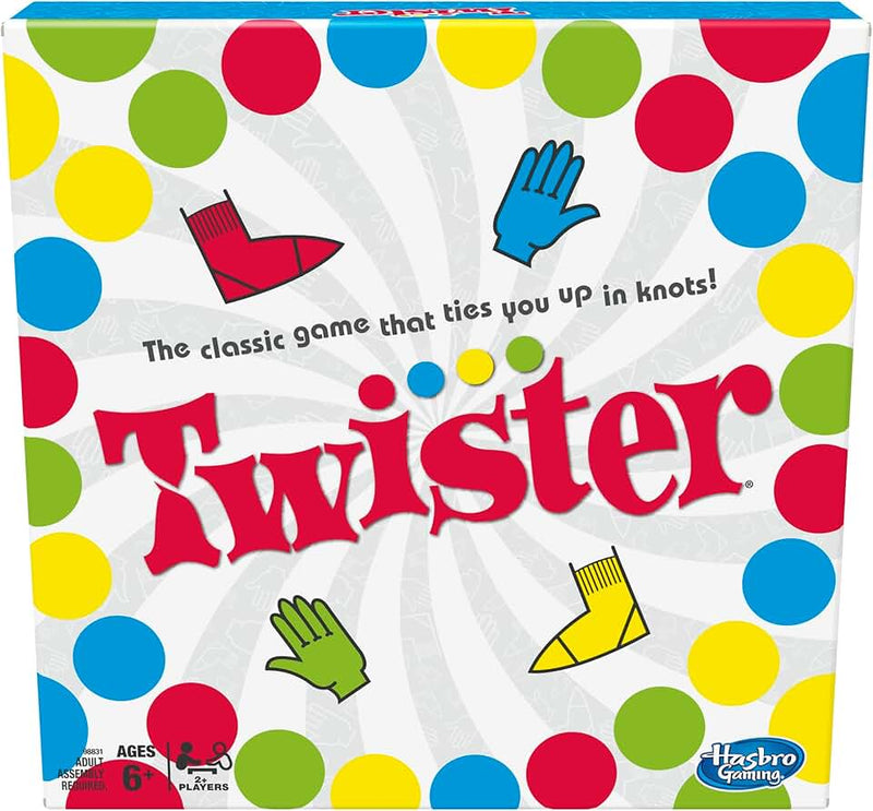 Hasbro Twister Party Classic Board Game for 2 or More Players,Indoor and Outdoor Game for Kids 6 and Up,Packaging May Va