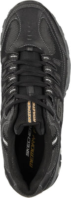 Skechers Men's Afterburn M. Fit Fashion Sneakers - Leather Upper, Memory Foam Insole, Rubber Outsole