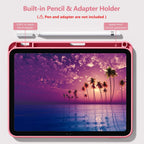 Wenlaty Compatible with iPad (A16) 11th Generation Case 11 Inch 2025, for iPad 10th Generation Case 10.9 Inch 2022 with Pencil Holder, Trifold Stand Protective Cover, Auto Wake/Sleep, Watermelon Pink