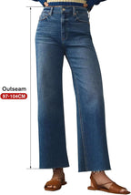 KUNMI Jeans for Women Wide Leg Baggy High Waist Boyfriends Straight Leg Stretchy Denim Pants Trendy Fall 2025