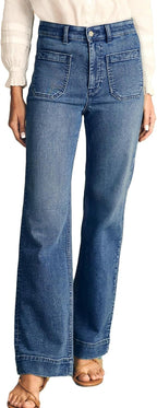 Astylish Women's Wide Leg Jeans High Waisted Stretchy Straight Leg Jeans Loose Trendy Denim Pants with Pocket