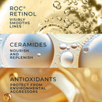 RoC Retinol Correxion Anti-Aging Wrinkle Night Serum, Retinol Serum for Face, Daily Treatment for Fine Lines, Post Acne Scars, 30 Capsules, Unscented, 0.35 Fl Oz