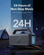 Soundcore Boom 2 By Anker, Outdoor Speaker, 80W, Subwoofer, BassUp 2.0, 24H Playtime, IPX7 Waterproof, Floatable, RGB Lights, USB-C, Custom EQ, Bluetooth 5.3, Portable for Camping and Beach - Black