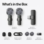 Mini Mic Pro (Latest Model – #1 Microphone for iPhone & Android, Wireless Mini Microphone, Clear Voice, Noise Cancelling, Lavalier Mic for TikTok, YouTube & Interviews