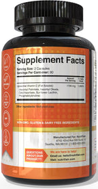NutriFlair Liposomal Vitamin C 1700mg, 180 Capsules - High Absorption, Fat Soluble VIT C, Higher Bioavailability Immune System Support & Collagen Booster, Non-GMO, Vegan Pills