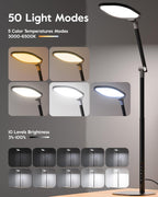 LitONES Led Desk Lamps for Home Office with Base, Tall Desk Lamp with 50 Light Modes & Memory and Timer Func Computer Light, Flexible Adjustable Table Lamps for Video Conference, Architect