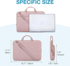 BAGSMART 15.6 Inch Laptop Case Sleeve Compatible with MacBook Pro 16 Inch,15.6 Inch HP,Dell,Acer Aspire,Asus Notebook, Lightweight Laptop Bag for Women with Shoulder Strap,Pocket,Handle, Pink