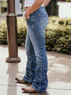 Flamingals Boot Cut Jeans for Women High Waist Tummy Control Straight Flare Trendy Denim Pants