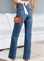 Astylish Women's Wide Leg Jeans High Waisted Stretchy Straight Leg Jeans Loose Trendy Denim Pants with Pocket