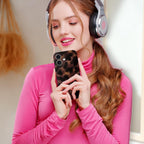 Hython for iPhone 16 Case Cute Matte Amber Leopard Print Cheetah Pattern Tortoise Shell Phone Cases for Women Men, Slim Anti-Scratch Soft TPU Bumper Shockproof Rubber Protective Cover, Brown Amber