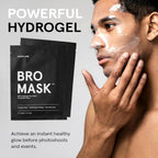 JAXON LANE BRO MASK Premium Korean Face Mask for Men (4 x 1 Pack) - Anti Aging Sheet Masks w/Hydrogel, Vitamin C, Hydrolyzed Collagen, & Hyaluronic Acid - Perfect Skin Care for Men
