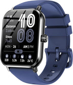 Smart Watches for Men Women, 1.83" HD Touchsreen, Bluetooth Calling, 5 ATM Water-Resistance, 130+ Sports Modes, Health, Fitness & Sleep Tracker, Timer, Pedometer, Fitness Watch for Android/iOS, Blue