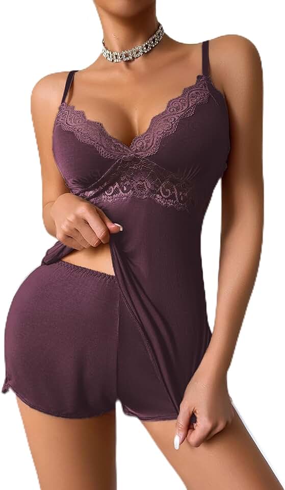 Avidlove Womens Sleepwear Lace Pajamas Cami PJS Set Pajama Set for Women Global Recycled Standard
