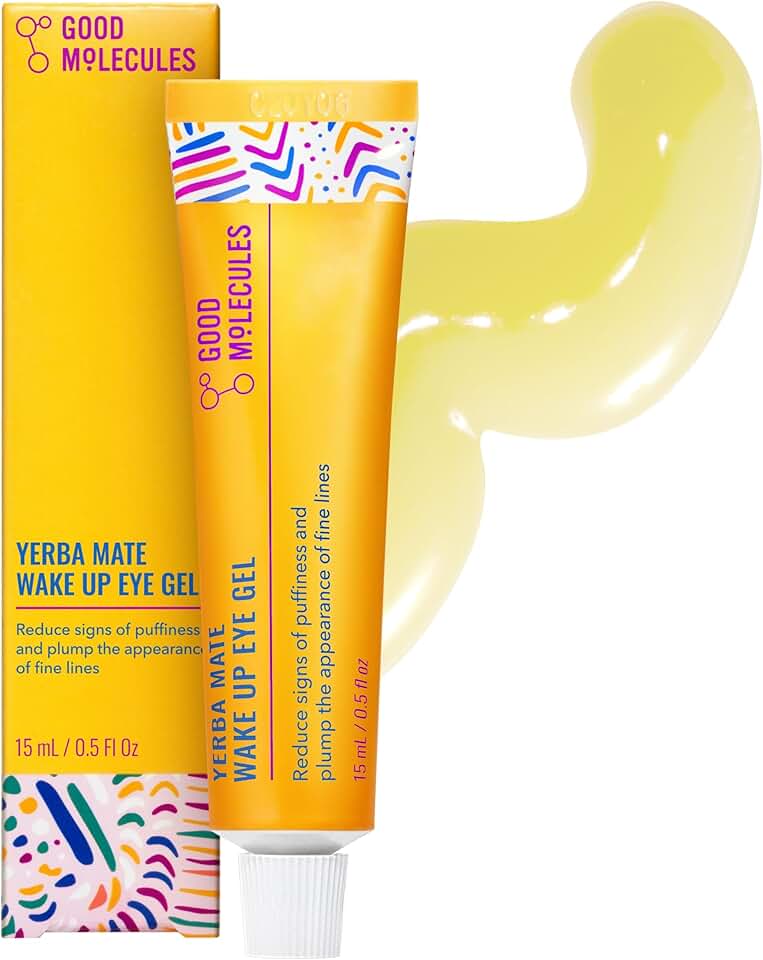 Good Molecules Yerba Mate Wake Up Eye Gel - Hydrating Under Eye Gel Cream with Hyaluronic Acid and Caffeine - Target Dar