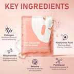 TEAWOO Bio-Collagen Facial Mask 8 EA, Hydrating & Soothing Hydrogel Face Mask, Overnight Collagen Face Mask for Glass Skin & Elasticity, Korean Skin Care