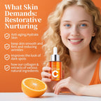 Vitamin C Serum 20% for Face, Anti-Aging & Hydrating Serum with Hyaluronic Acid & Niacinamide, Helps Reduce Wrinkles, Plump Skin, Even Tone, for All Skin Types, 1 Fl Oz