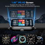 Smart Watches for Men Women with Alexa Built-in, Bluetooth Call, 1.85" HD Touchscreen, 120+ Sport Modes, IP68 Waterproof, 7-Day Battery, 24/7 Heart Rate & Sleep Monitor for Android iPhone (Black)