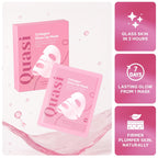 Quasi Bio-Collagen Face Mask Overnight – Hydrating Korean Sheet Mask – Niacinamide & Low Molecular Collagen – Firming & Smoothing Skincare for All Skin Types – 4 Masks