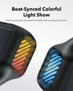 Soundcore Boom 2 By Anker, Outdoor Speaker, 80W, Subwoofer, BassUp 2.0, 24H Playtime, IPX7 Waterproof, Floatable, RGB Lights, USB-C, Custom EQ, Bluetooth 5.3, Portable for Camping and Beach - Black