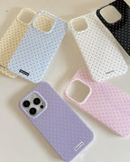 inewateri Compatible with iPhone 13/iPhone 14 Case with Cute Fashion Polka Dot Aesthetics Design Simple Case for Soft TPU Slim Protection Case for iPhone 13/14-White