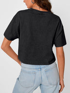 Trendy Queen Womens Crop Tops Short Sleeve T-Shirts Acid Wash Casual Summer Clothes Trendy Comfy 2026 Workout Baggy Soft Tees