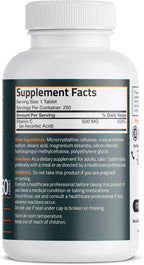 Bronson Vitamin C 500 MG Supports a Healthy Immune System & Antioxidant Protection, Non-GMO, 250 Vegetarian Tablets