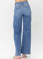 Astylish Women's High Waisted Wide Leg Straight Jeans