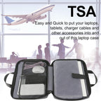 Ytonet Laptop Case, 15.6 inch TSA Laptop Sleeve Computer Bag Water Resistant Computer Case Carrying Cover Compatible for Lenovo, HP, Dell, Asus Notebook, Gifts for Men Women, Grey