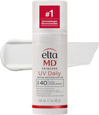 EltaMD UV Daily Face Sunscreen with Transparent Zinc Oxide and Hyaluronic Acid, Moisturizes and Protects, Great for Dry, Combination, and Normal Skin